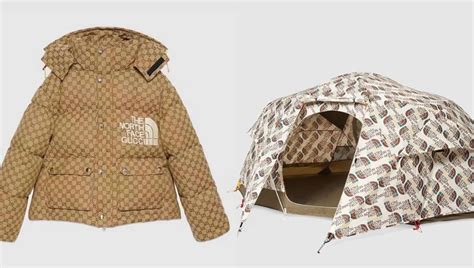 tnf x gucci collab|north face x gucci tent.